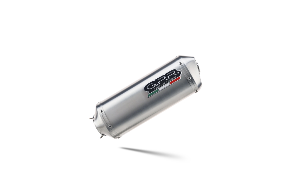 Exhaust compatible with Aprilia Mana 850 Gt 2007-2016, Satinox, Mid-Full system exhaust including removable db killer 