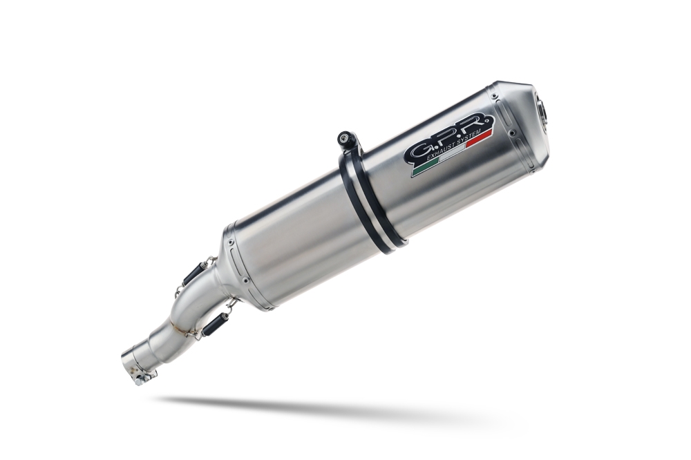 Exhaust compatible with Bmw F650GS Twin 2008-2018, Satinox , Slip-on exhaust including removable db killer and link pipe, not EPA-compliant 