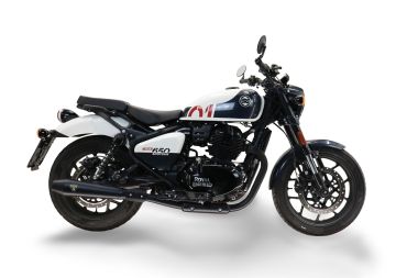 Exhaust compatible with Royal Enfield Shotgun 650 2024-2025, Ultracone Black, Double Racing slip-on exhaust including link pipe 