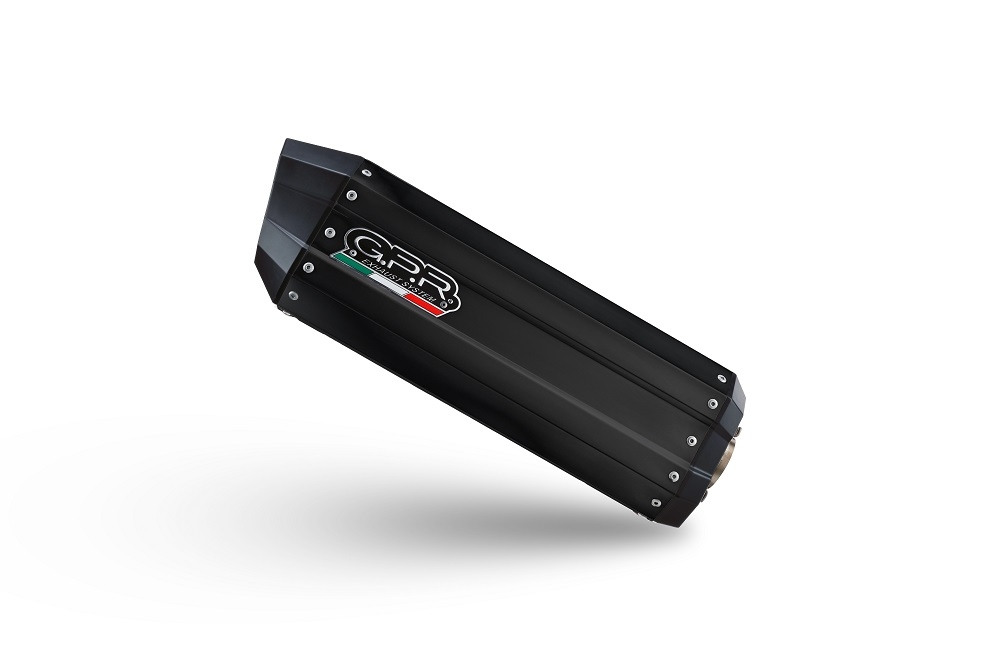 Exhaust compatible with Ktm 1190 Adventure 2013-2016, Hyper Sonic Black Titanium, Slip-on exhaust including removable db killer and link pipe, EPA-compliant 
