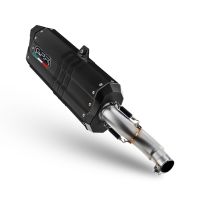 Exhaust compatible with Ktm 1190 Adventure 2013-2016, Hyper Sonic Black Titanium, Slip-on exhaust including removable db killer and link pipe, EPA-compliant 