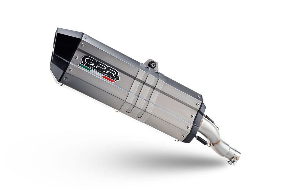 Exhaust compatible with Voge 900DSX 2024-2025, Hyper Sonic Titanium, Slip-on exhaust including removable db killer and link pipe, not EPA-compliant 