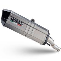 Exhaust compatible with Ktm 1290 Super Adventure 2017-2020, Hyper Sonic Titanium, Slip-on exhaust including removable db killer and link pipe, EPA-compliant 