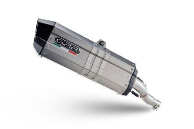 Exhaust compatible with Triumph Tiger 900 GT / Pro / Rally Pro 2024-2025, Hyper Sonic Titanium, Slip-on exhaust including removable db killer and link pipe, not EPA-compliant 