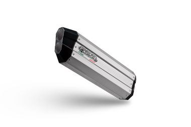 Exhaust compatible with Bmw F700GS 2016-2018, Hyper Sonic Titanium, Slip-on exhaust including removable db killer and link pipe, EPA-compliant 