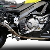 Exhaust compatible with Suzuki V-Strom 650 2017-2020, Gpe Ann. titanium, Mid-Full system exhaust including removable db killer 