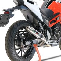 GPR exhaust compatible with Swm Motorcycles Hoku 125 2022-2024, Deeptone Inox, Slip-on exhaust including removable db killer and link pipe, EPA-compliant 