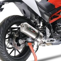 GPR exhaust compatible with Swm Motorcycles Hoku 125 2022-2024, Satinox , Slip-on exhaust including removable db killer and link pipe, EPA-compliant 
