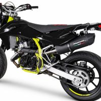 GPR exhaust compatible with Swm Motorcycles SM 125 R 2021-2024, Furore Nero, Slip-on exhaust including removable db killer and link pipe, EPA-compliant 