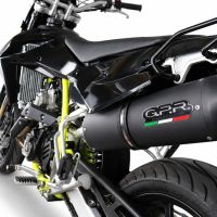 GPR exhaust compatible with Swm Motorcycles SM 125 R 2021-2024, Furore Nero, Slip-on exhaust including removable db killer and link pipe, EPA-compliant 