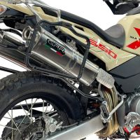 GPR exhaust compatible with Swm Motorcycles Superdual 600 T 2023-2024, Trioval, Dual slip-on including removable db killers and link pipes, EPA-compliant 