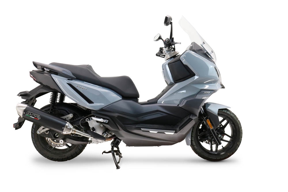 GPR exhaust compatible with  Sym ADX300 2024-2026, Furore-X Scooter, Slip-on exhaust including link pipe and removable db killer 