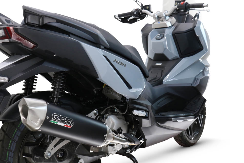 GPR exhaust compatible with  Sym ADX300 2024-2026, Furore-X Scooter, Slip-on exhaust including link pipe and removable db killer 