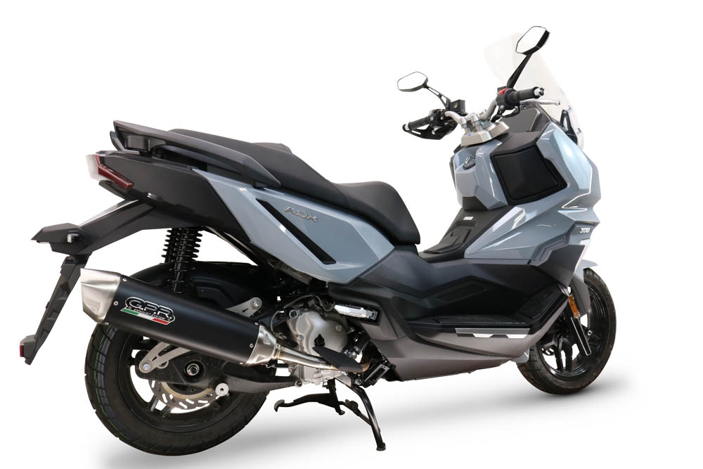 GPR exhaust compatible with  Sym ADX300 2024-2026, Furore-X Scooter, Slip-on exhaust including link pipe and removable db killer 