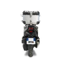 Top case GPR TECH compatible with  Sym ADX 125 2024/2026 e5 Plus GPR TECH Top case in aluminum, silver color with specific plate included Capacity 35 LT.