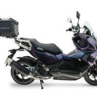 Top case GPR TECH compatible with  Sym ADX 125 2024/2026 e5 Plus GPR TECH Top case in aluminum, black color with specific plate included Capacity 26 LT.