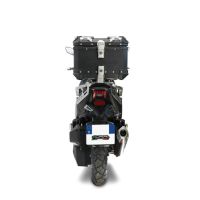 Top case GPR TECH compatible with  Sym ADX 125 2024/2026 e5 Plus GPR TECH Top case in aluminum, black color with specific plate included Capacity 35 LT.