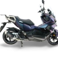 GPR exhaust compatible with Sym ADX125 2024-2026, Furore-X Scooter, Full system exhaust including link pipe and removable db killer 