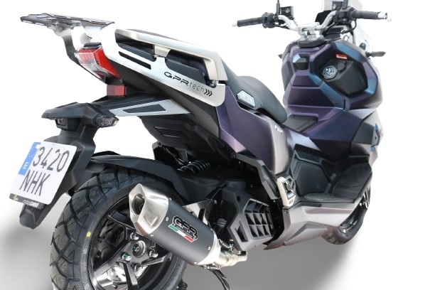 GPR exhaust compatible with Sym ADX125 2024-2026, Furore-X Scooter, Full system exhaust including link pipe and removable db killer 