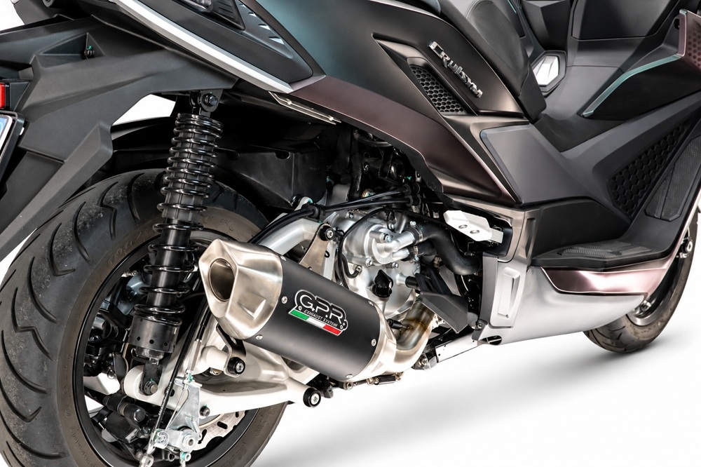 GPR exhaust compatible with Sym Cruisym 400 2024-2027, Furore-X Scooter, Racing full system including manifold and removable db killer 