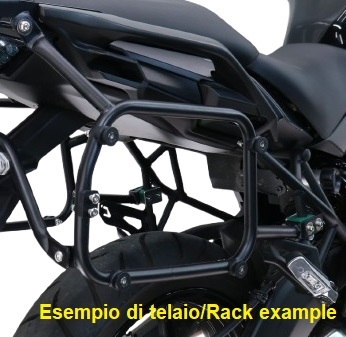 GPR TECH compatible with  Bmw R 1200 Gs 2017/2018 e4 GPR TECH Specific rack for side cases 38 Lt + 32 Lt black color 