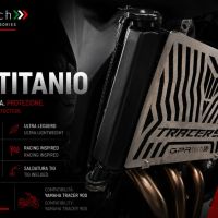 GPR TECH compatible with  Yamaha Tracer 9 2021/2024 e5 GPR TECH Titanium radiator guard  