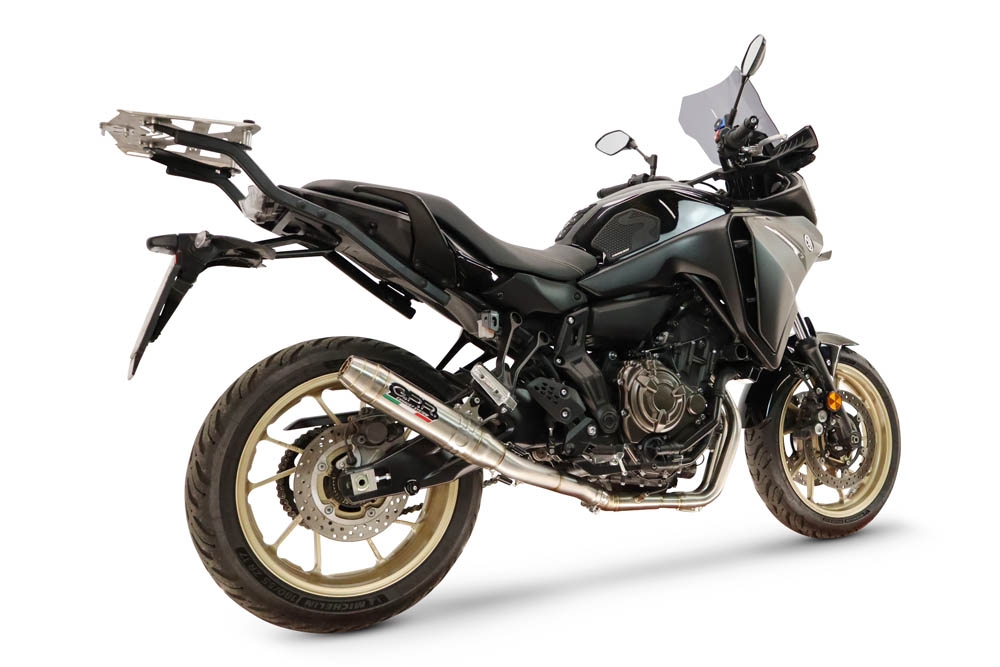 GPR exhaust compatible with Yamaha Tracer 7 2021-2024, Deeptone Inox, Full system exhaust, including removable db killer 