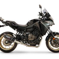 GPR exhaust compatible with Yamaha Tracer 7 GT 2020-2024, Furore Nero, Full system exhaust, including removable db killer 