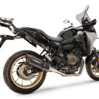 GPR exhaust compatible with Yamaha Tracer 7 2021-2024, Furore Nero, Full system exhaust, including removable db killer 