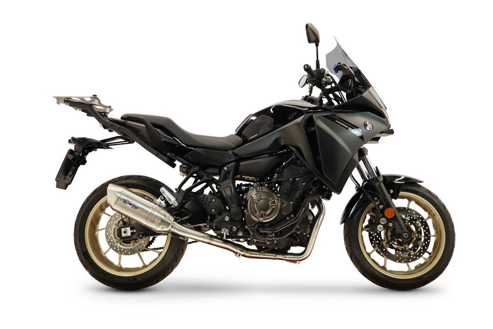 GPR exhaust compatible with Yamaha Tracer 700 2020-2021, Furore-X Inox, Full system exhaust, including removable db killer 