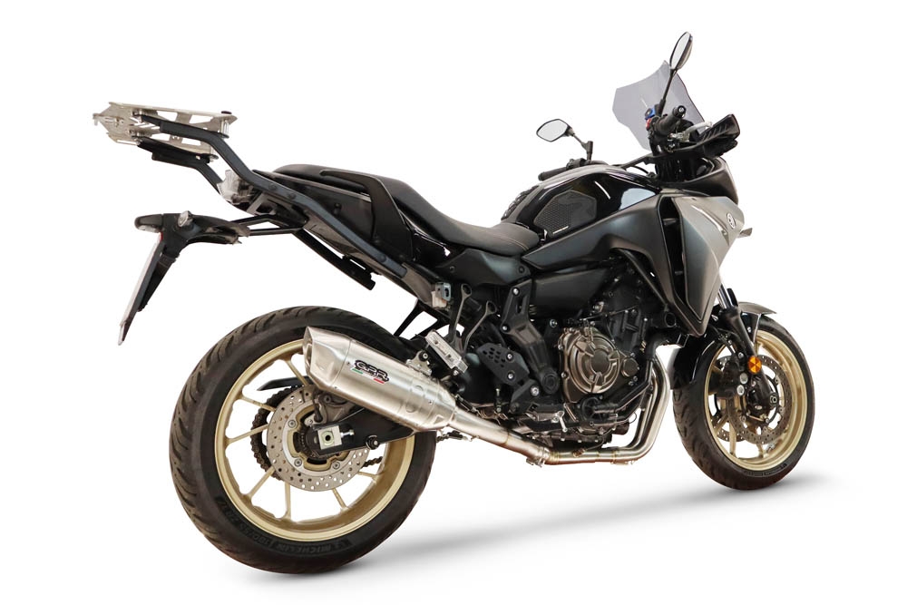 GPR exhaust compatible with Yamaha Tracer 700 2020-2021, Furore-X Inox, Full system exhaust, including removable db killer 