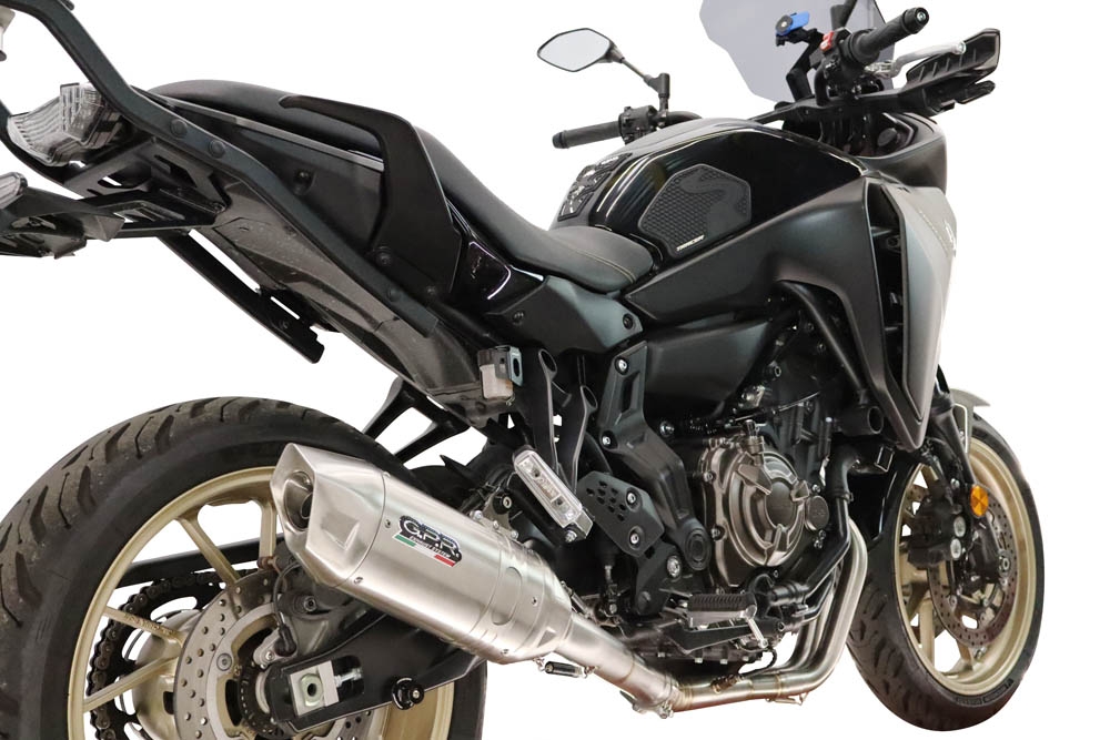 GPR exhaust compatible with Yamaha Tracer 700 2020-2021, Furore-X Inox, Full system exhaust, including removable db killer 