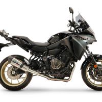 GPR exhaust compatible with Yamaha Tracer 7 2021-2024, New Grand Prix Evo Titanium, Full system exhaust including removable db killer and catalyst, EPA-compliant 