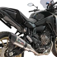 GPR exhaust compatible with Yamaha Tracer 7 2021-2024, New Grand Prix Evo Titanium, Full system exhaust including removable db killer and catalyst, EPA-compliant 