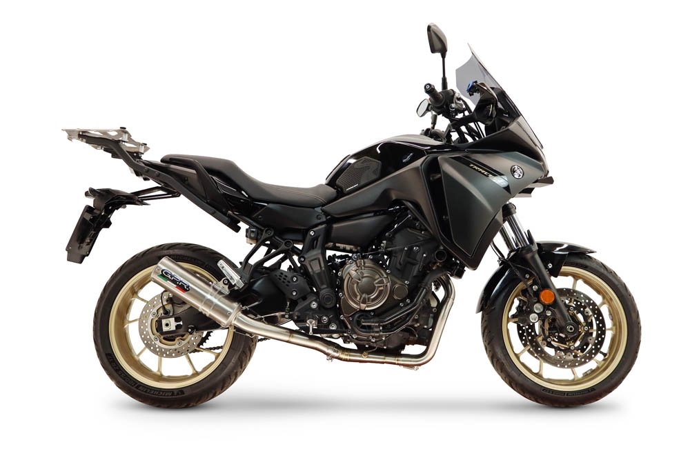 GPR exhaust compatible with Yamaha Tracer 700 2016-2019, M3 Inox , Full system exhaust including removable db killer and catalyst, EPA-compliant 