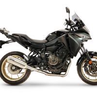 GPR exhaust compatible with Yamaha Tracer 7 2021-2024, Satinox , Full system exhaust including removable db killer and catalyst, EPA-compliant 