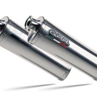 Exhaust compatible with Kawasaki Klv 1000 2004-2007, Trioval, Dual slip-on including removable db killers and link pipes, EPA-compliant 