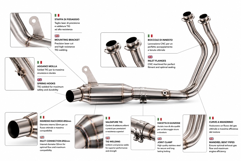 GPR exhaust compatible with Yamaha YZF R7 2021-2024, GP-Revo Titanium, Full system exhaust, including removable db killer 