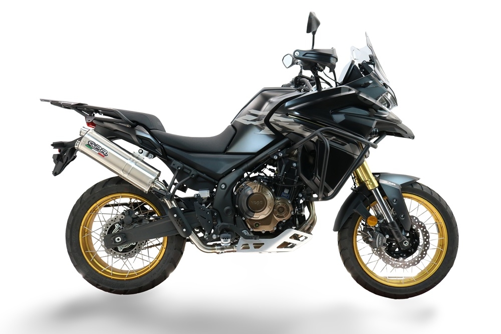 GPR exhaust compatible with  Voge 625DSX 2024-2025, Dual Inox, Slip-on exhaust including removable db killer and link pipe, EPA-compliant 