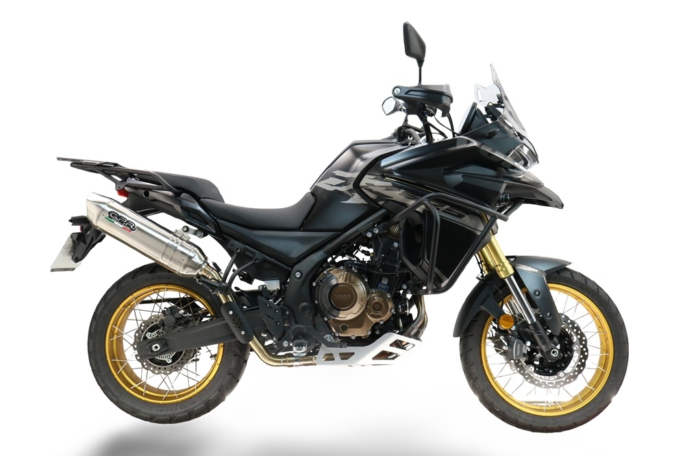 GPR exhaust compatible with  Voge 625DSX 2024-2025, Furore-X Acciaio Inox, Slip-on exhaust including removable db killer and link pipe, not EPA-compliant 