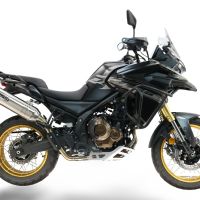 GPR exhaust compatible with  Voge 625DSX 2024-2025, Furore-X Acciaio Inox, Slip-on exhaust including removable db killer and link pipe, not EPA-compliant 