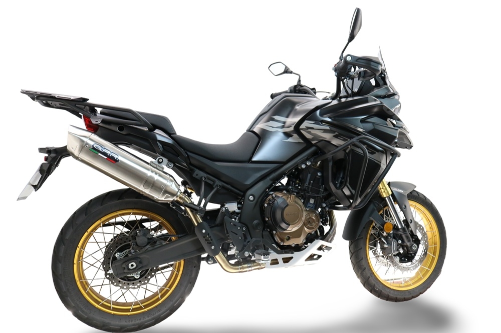 GPR exhaust compatible with  Voge 625DSX 2024-2025, Furore-X Acciaio Inox, Slip-on exhaust including removable db killer and link pipe, not EPA-compliant 