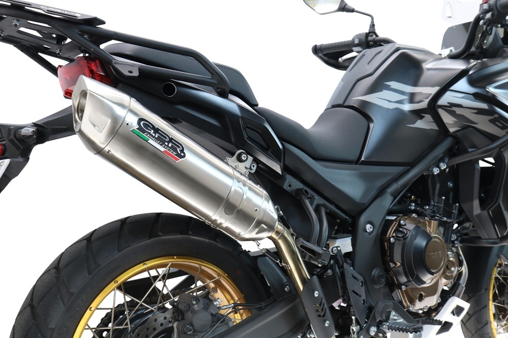 GPR exhaust compatible with  Voge 625DSX 2024-2025, Furore-X Acciaio Inox, Slip-on exhaust including removable db killer and link pipe, not EPA-compliant 