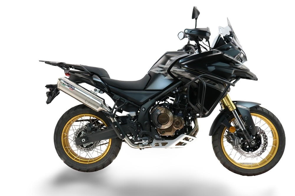 GPR exhaust compatible with Voge 625DSX 2024-2025, Satinox , Slip-on exhaust including removable db killer and link pipe, EPA-compliant 