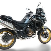 GPR exhaust compatible with Voge 625DSX 2024-2025, Satinox , Slip-on exhaust including removable db killer and link pipe, EPA-compliant 