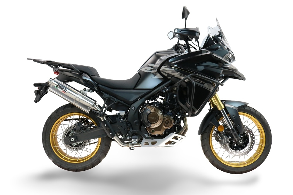 GPR exhaust compatible with Voge 625DSX 2024-2025, Trioval, Slip-on exhaust including removable db killer and link pipe, EPA-compliant 