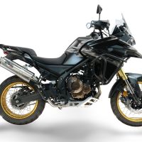 GPR exhaust compatible with Voge 625DSX 2024-2025, Trioval, Slip-on exhaust including removable db killer and link pipe, EPA-compliant 