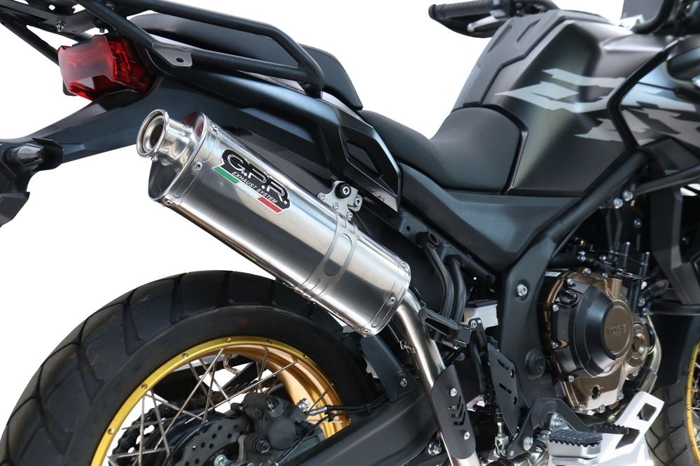 GPR exhaust compatible with Voge 625DSX 2024-2025, Trioval, Slip-on exhaust including removable db killer and link pipe, EPA-compliant 