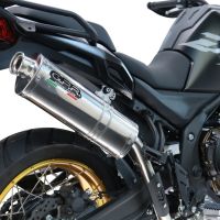 GPR exhaust compatible with Voge 625DSX 2024-2025, Trioval, Slip-on exhaust including removable db killer and link pipe, EPA-compliant 