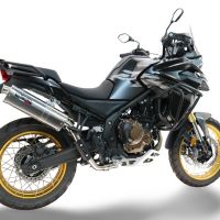 GPR exhaust compatible with Voge 625DSX 2024-2025, Trioval, Slip-on exhaust including removable db killer and link pipe, EPA-compliant 